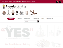 Tablet Screenshot of premierlightingca.com